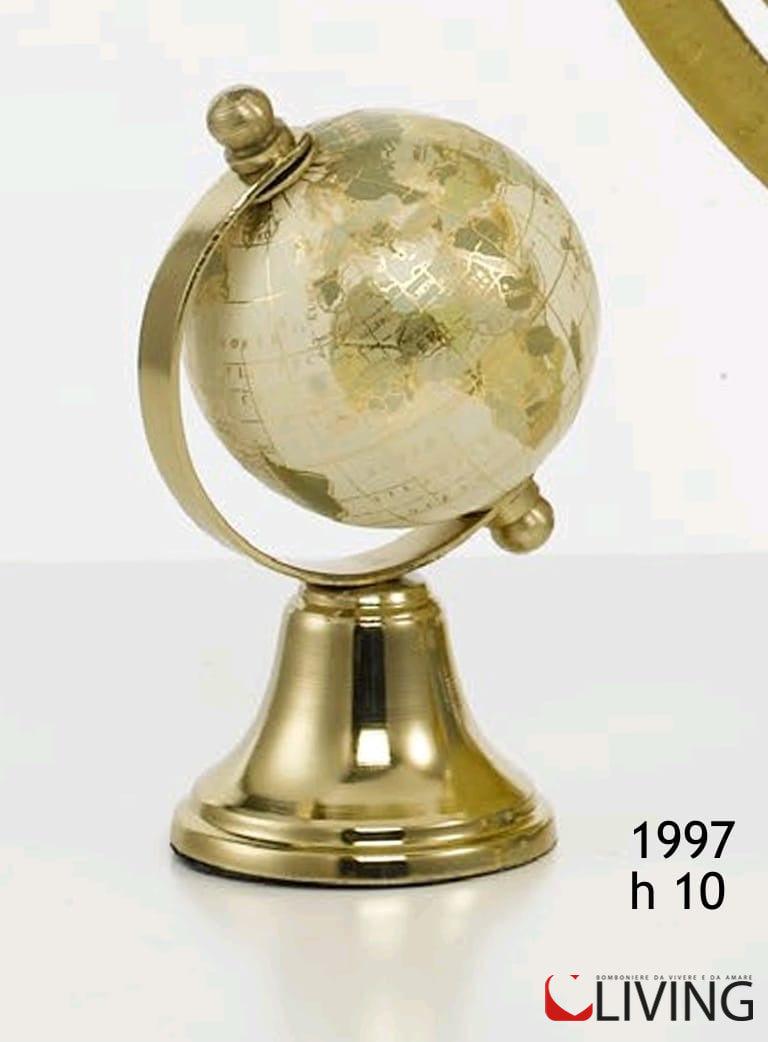 bomboniera mappamondo avorio ase oro