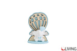 bomboniera mongolfiera legno elefante celeste