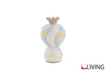 bomboniera mongolfiera porcellana celeste luce led