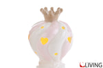 bomboniera mongolfiera porcellana rosa luce led