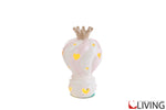 bomboniera mongolfiera porcellana rosa luce led