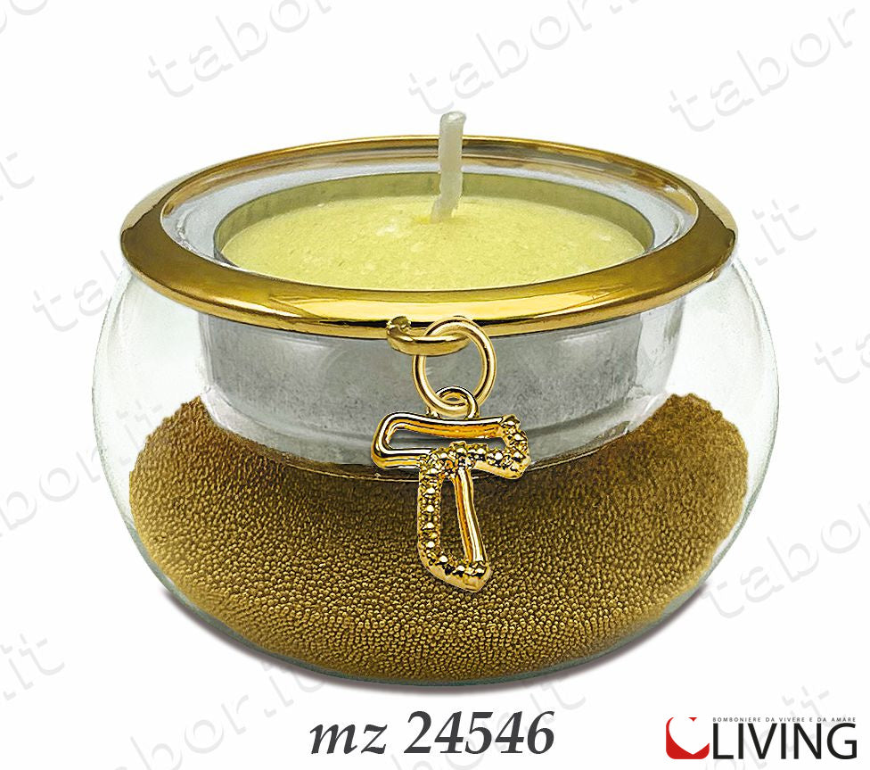 bomboniera-portacandela-vetro-con-perline-oro-ciondolo-tau-mz24546