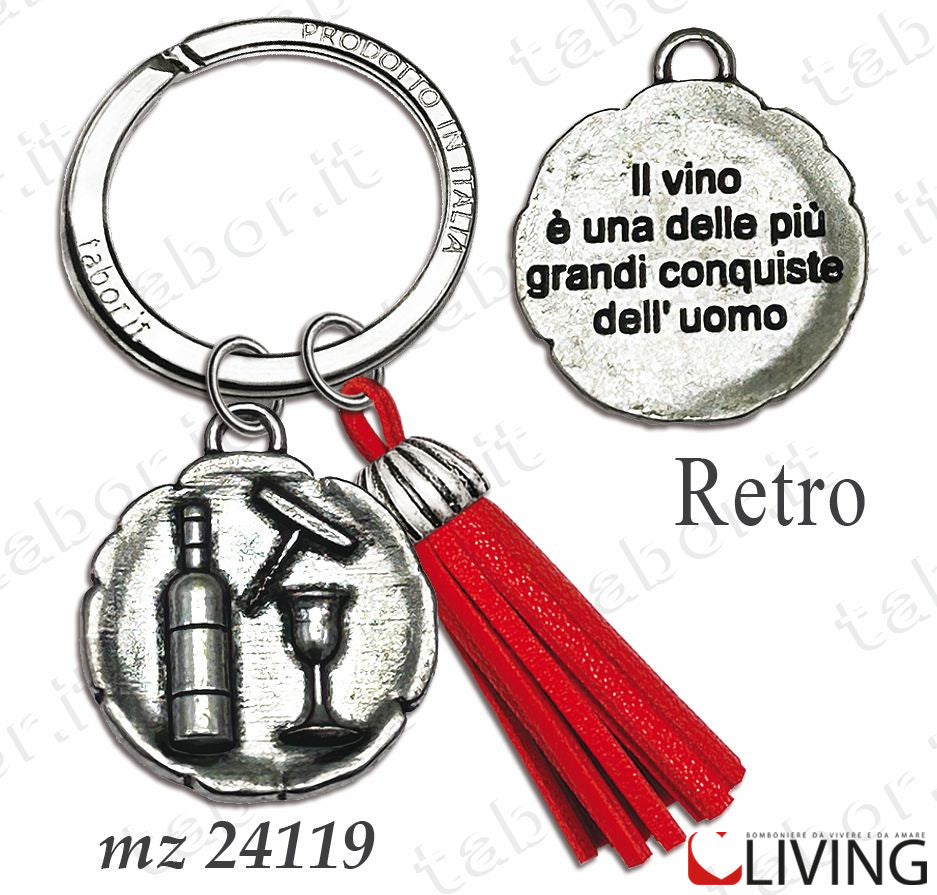 bomboniera-portachiavi-enologia-con-nappina-rossa