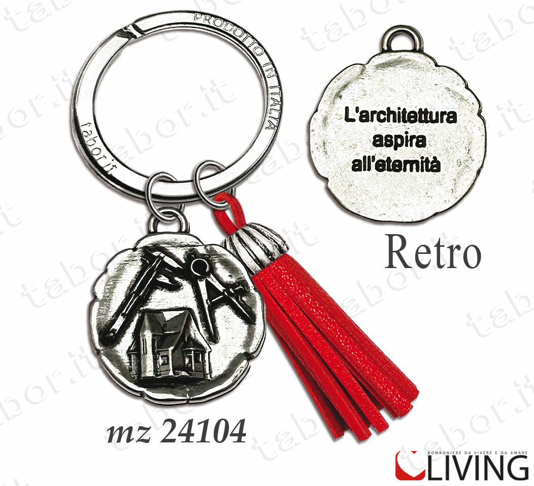 bomboniera-portachiavi-laurea-in-architettura-con-nappina-rossa-mz24104