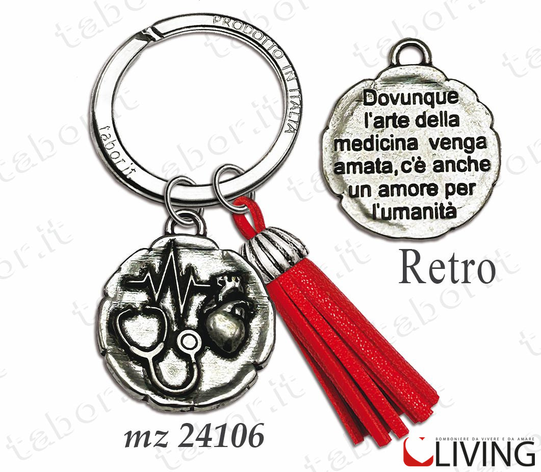 bomboniera-portachiavi-laurea-in-cardiologia-con-nappina-rossa-mz24106