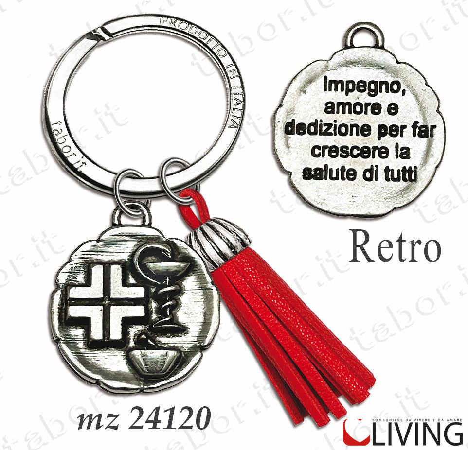 bomboniera-portachiavi-laurea-in-farmacia-con-nappina-rossa-mz24120