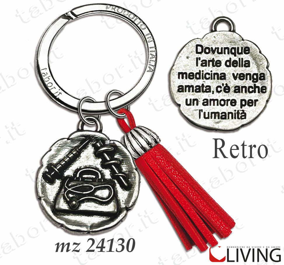bomboniera-portachiavi-laurea-in-medicina-con-nappina-rossa-mz24130