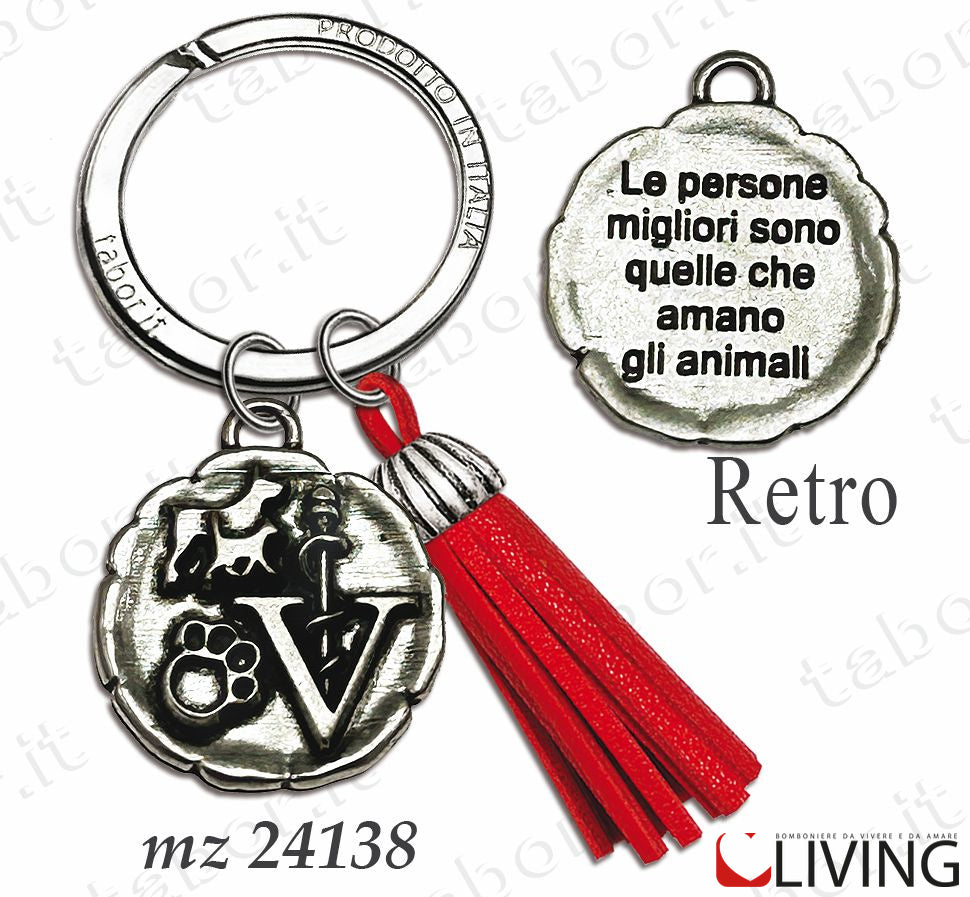 bomboniera-portachiavi-laurea-in-veterinaria-con-nappina-rossa-mz24138