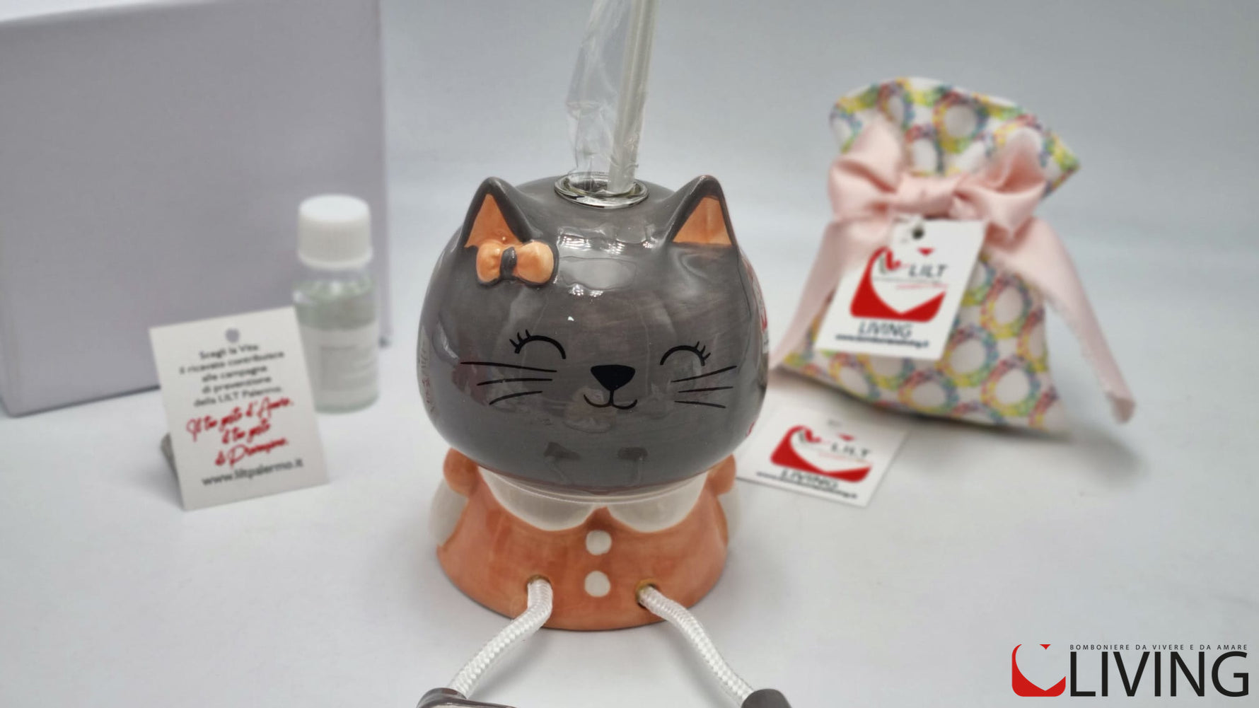 bomboniera profumatore gattino linea solidale lilt living
