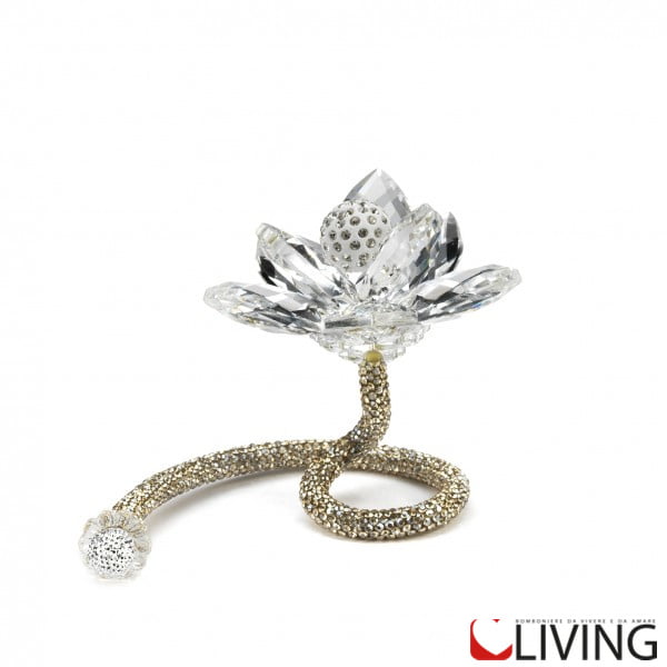 bomboniera ramo strass oro fiori cristallo