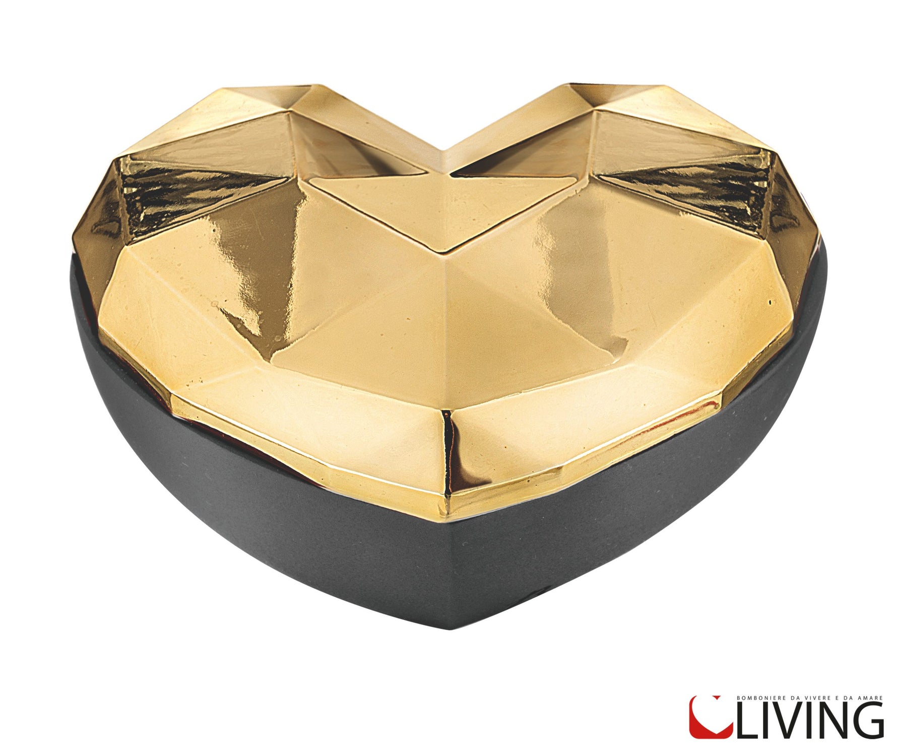 bomboniera scatola cuore design oro