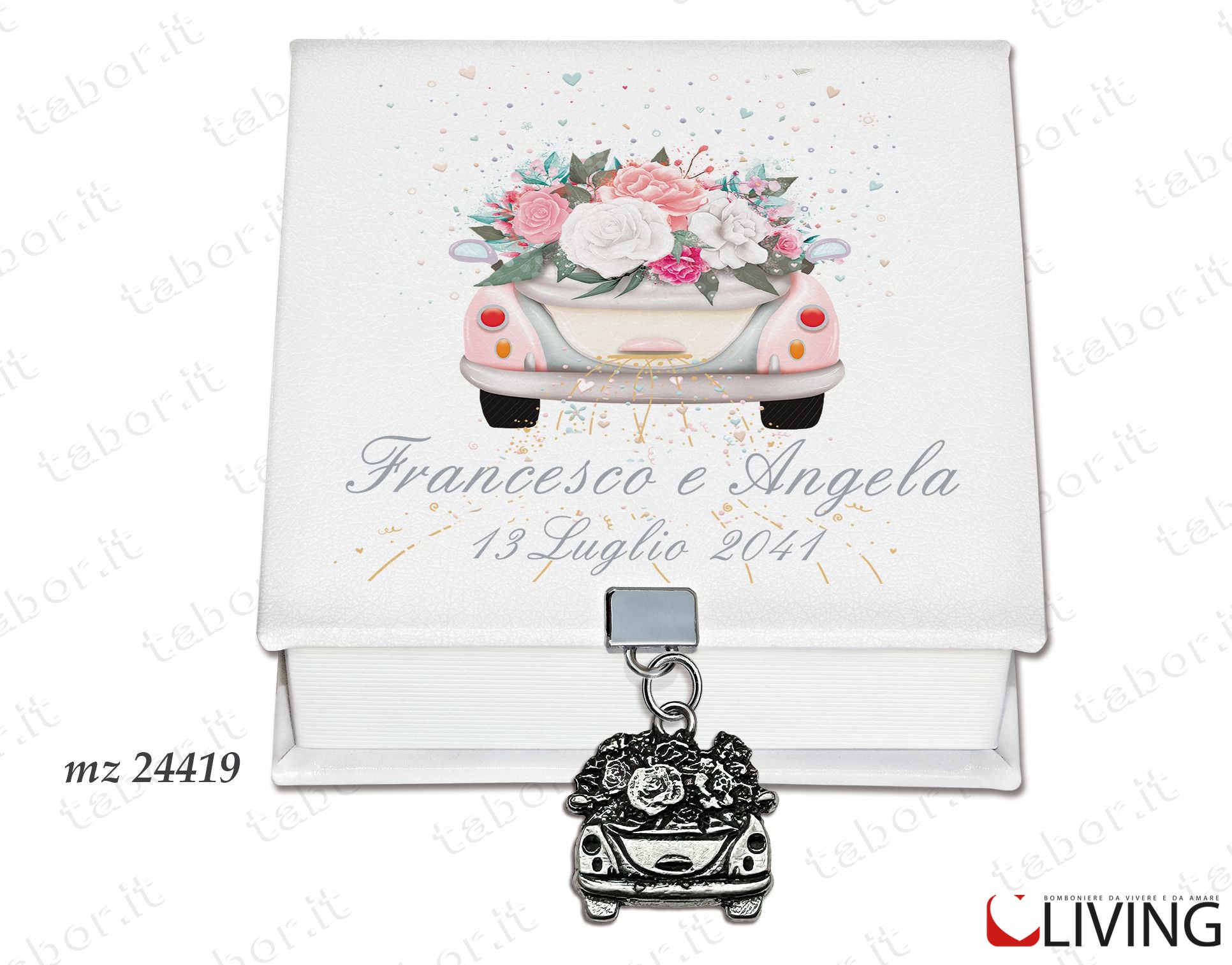 bomboniera-scatola-degustazione-portagioie-personalizzabile-auto-sposi-mz24419