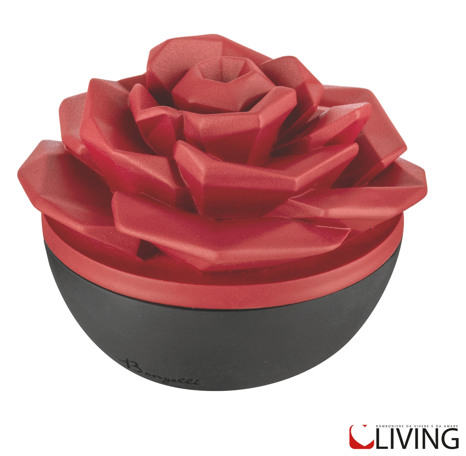 bomboniera scatola rosa design rossa base canna di fucile