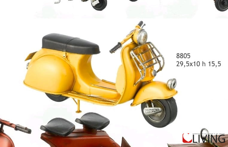 bomboniera scooter grande giallo vintage in metallo