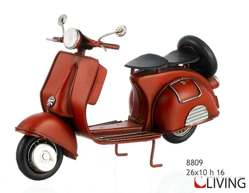 bomboniera scooter vespa rossa vintage in metallo