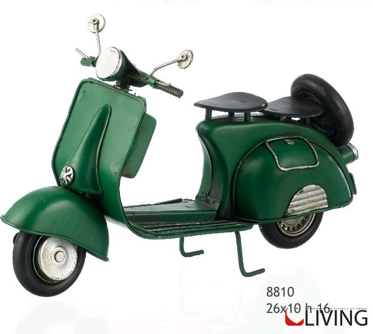 bomboniera scooter vespa verde vintage in metallo