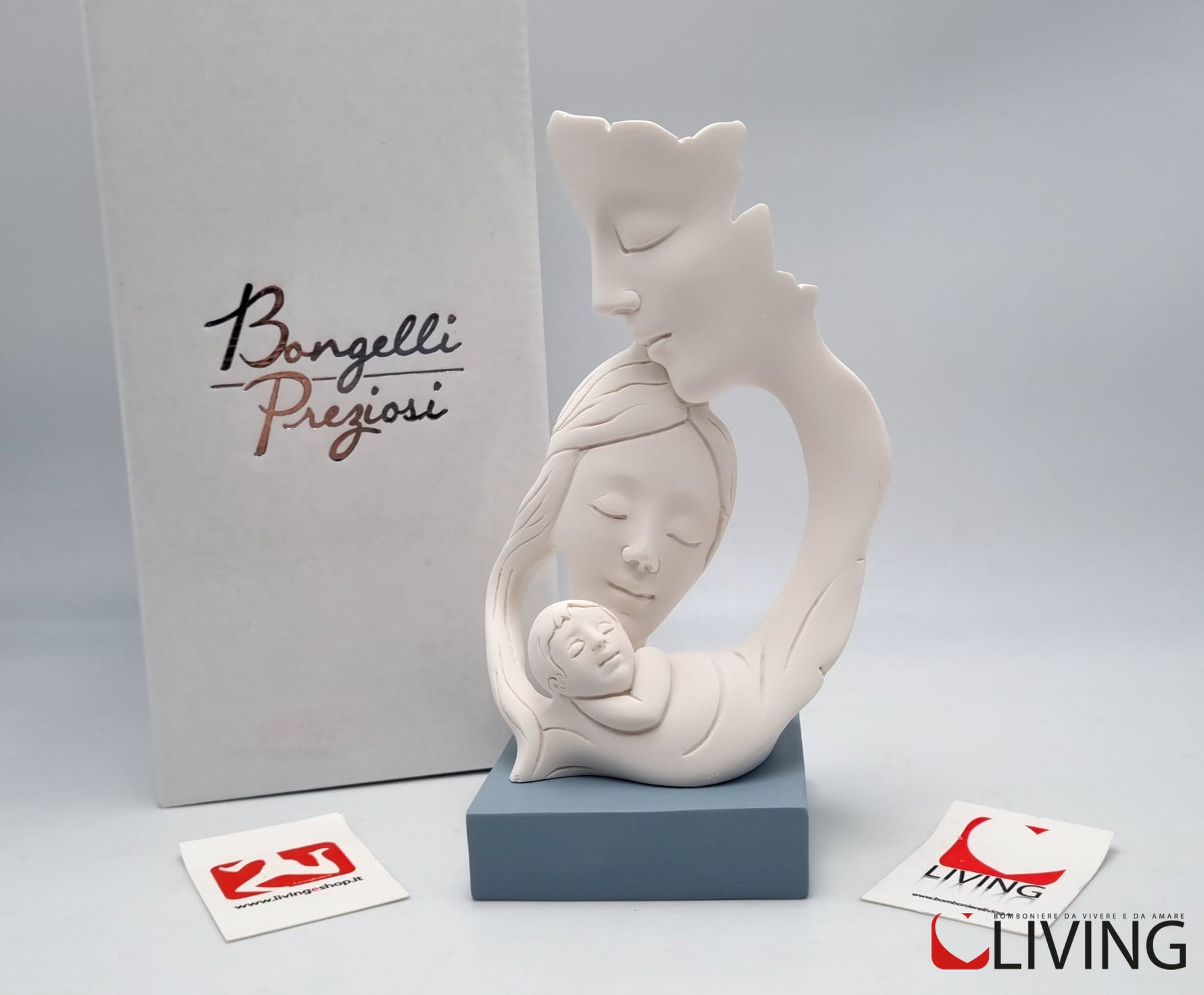 bomboniera statua famiglia base carta da zucchero