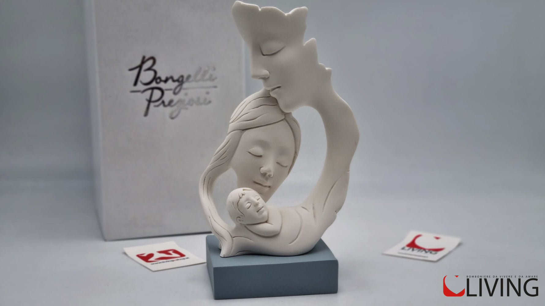 bomboniera statua famiglia base carta da zucchero