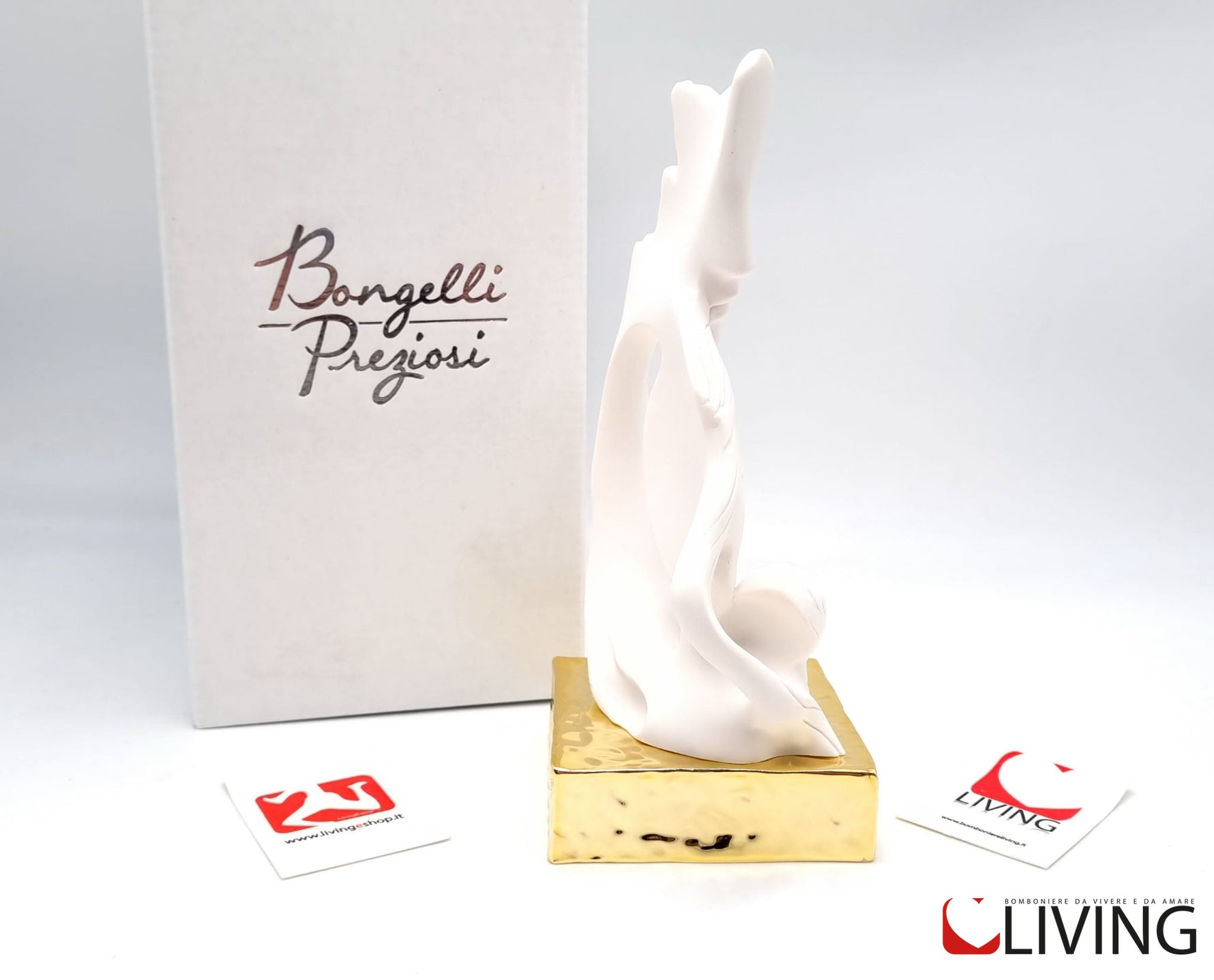 bomboniera statua famiglia base oro