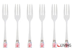 bomboniera set 6 forchettine linea stripe and roses