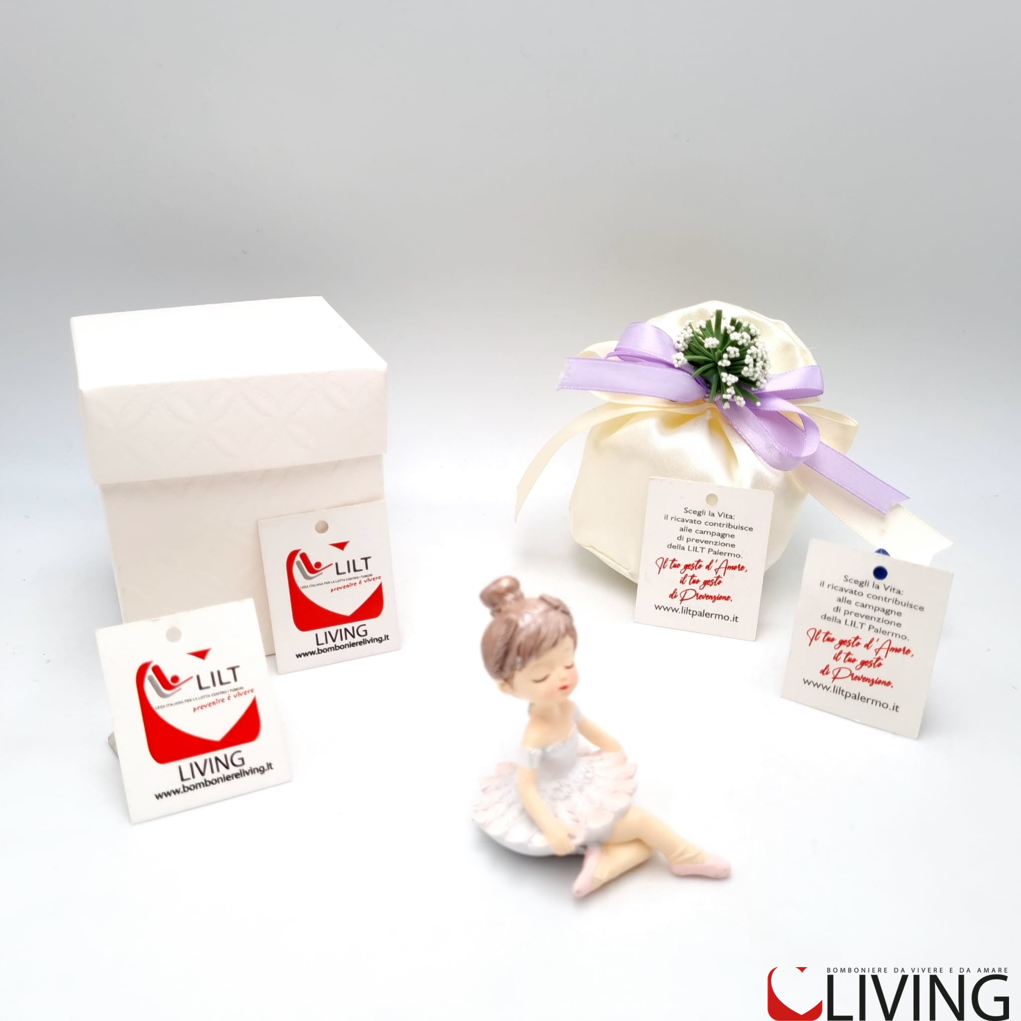 bomboniera linea solidale lilt living ballerina sissi
