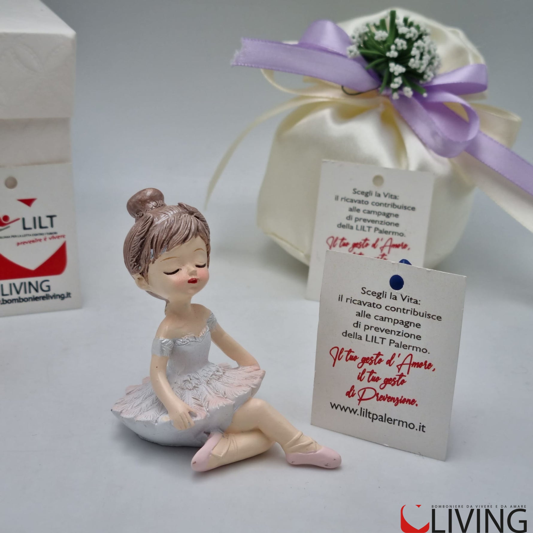 bomboniera linea solidale lilt living ballerina sissi