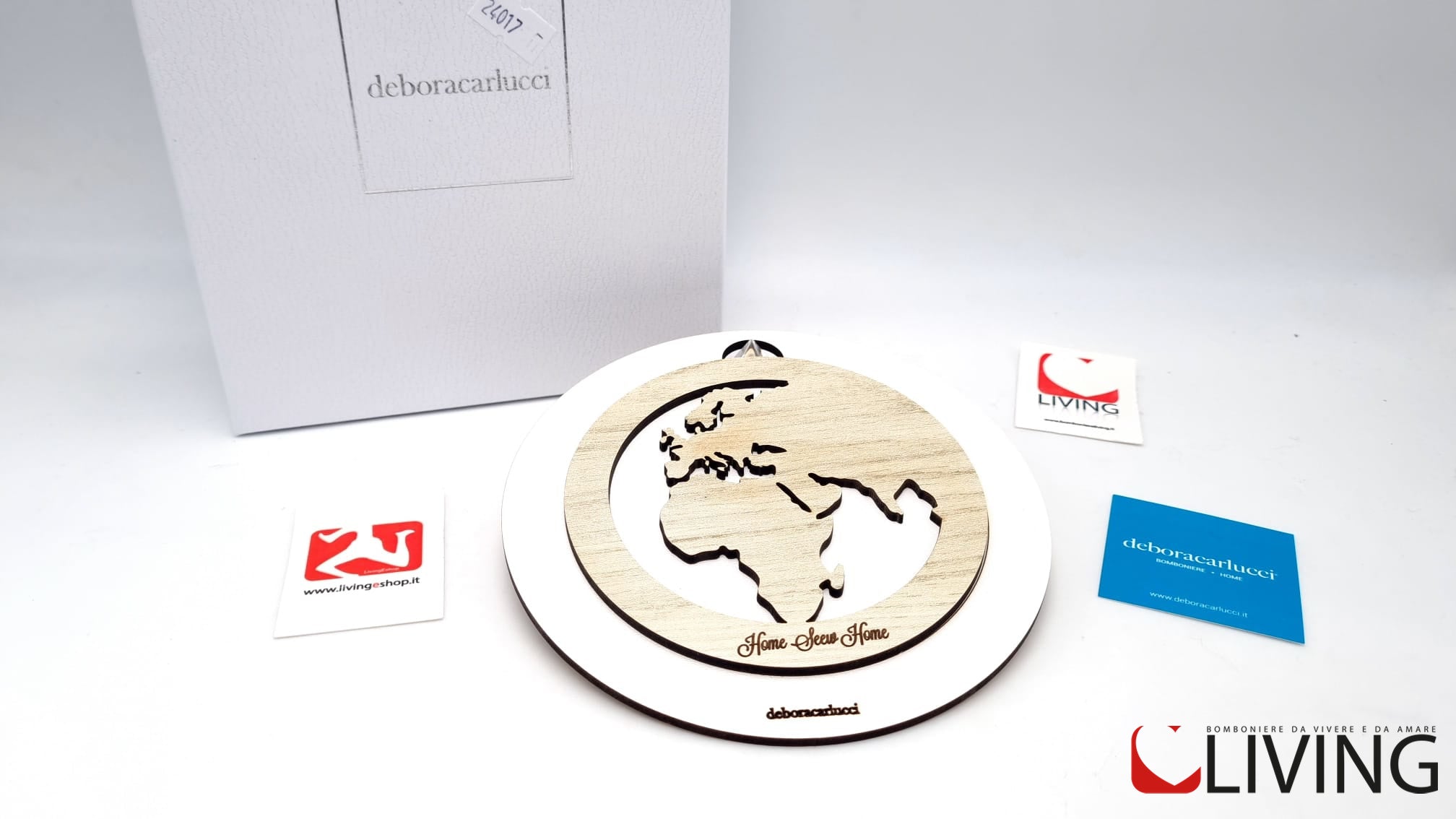bomboniera sotto tazza legno mondo personalizzabile