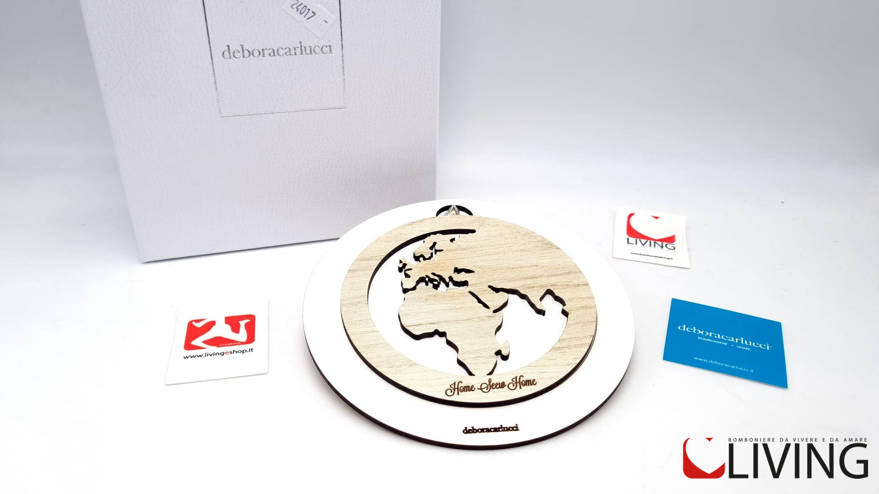 bomboniera sotto tazza legno mondo personalizzabile