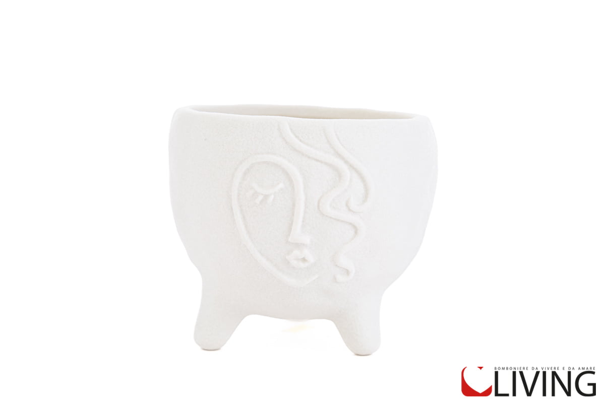 bomboniera vaso porcellana bianca