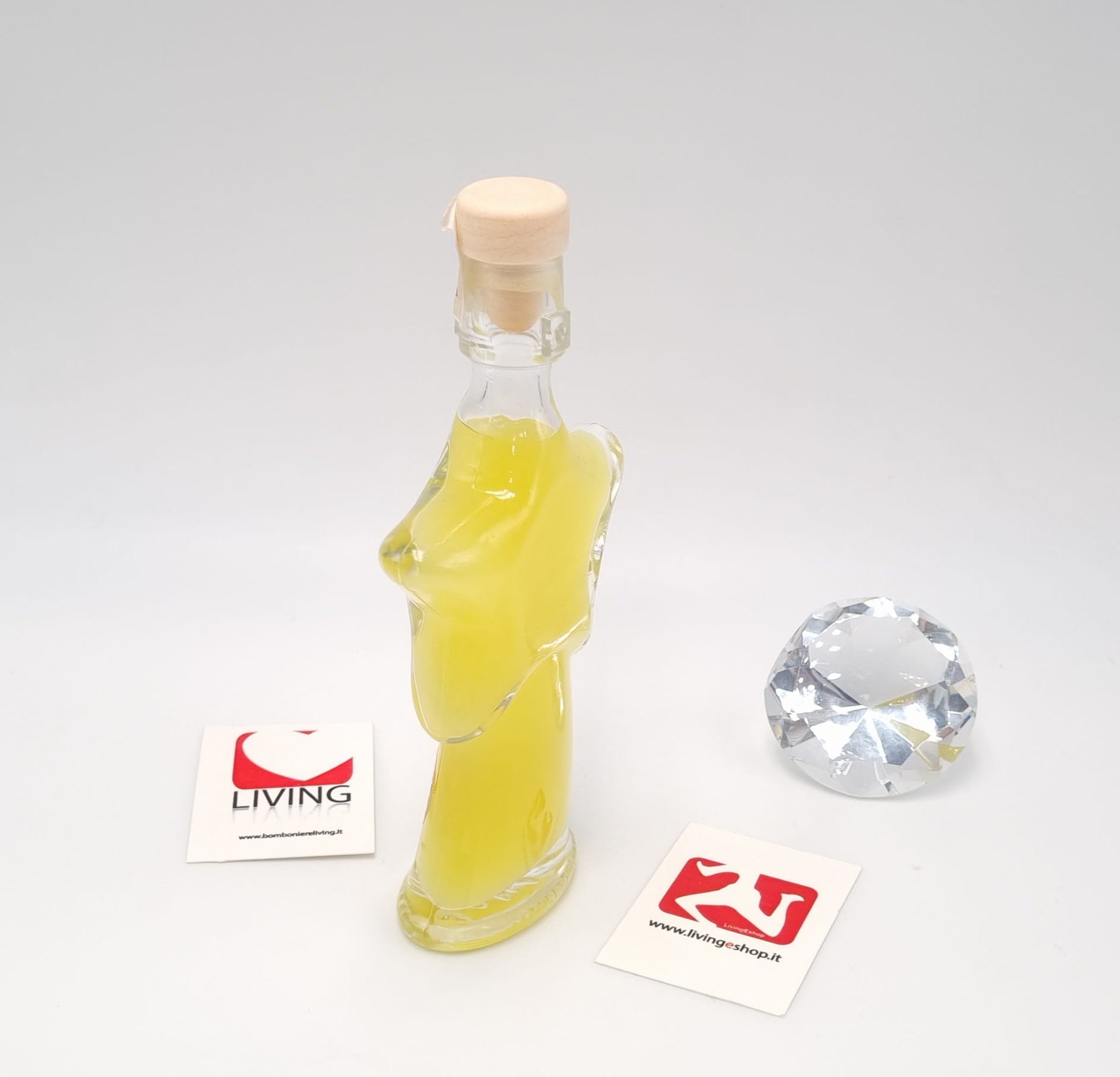 Bomboniera bottiglia stella con liquore al limone