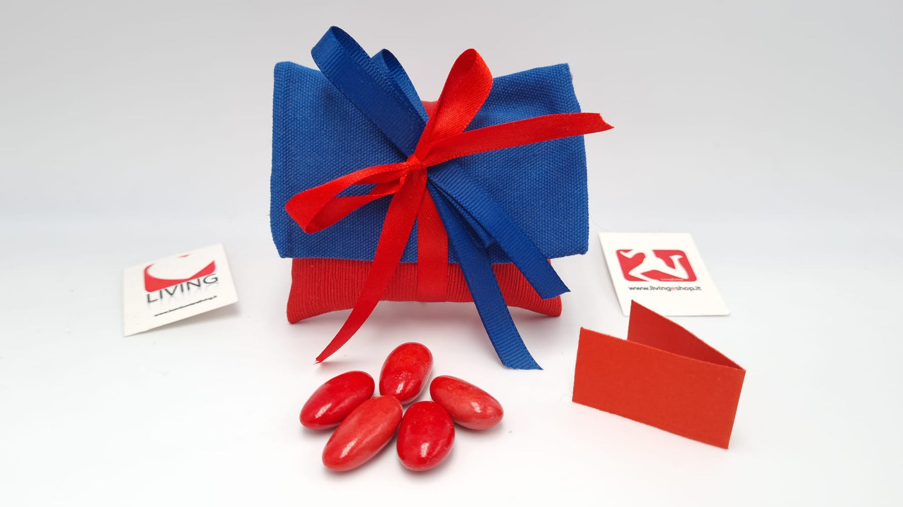 Sacchetto Laurea  busta lettere  rossa e blu