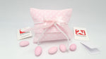 Sacchetto nascita e battesimo busta pois rosa