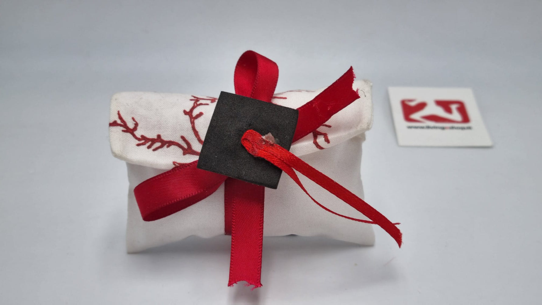 Sacchetto laurea tessuto corallo