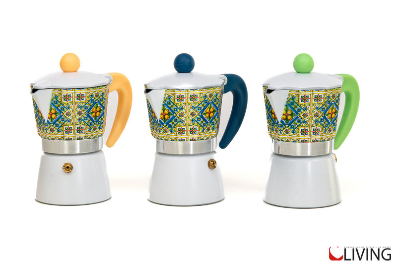bomboniera caffettiera da 2 tazze linea mediterrane