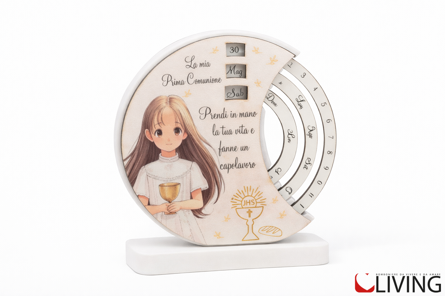 bomboniera calendario perpetuo bimba comunione linea calendar