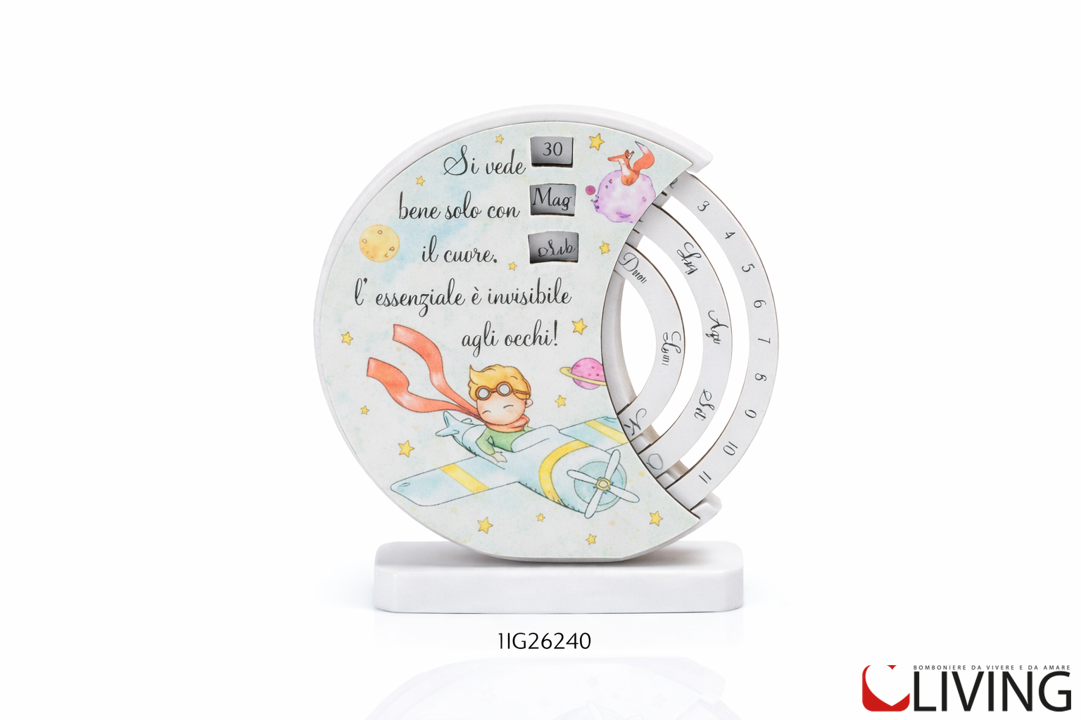 bomboniera calendario perpetuo piccolo principe linea principe