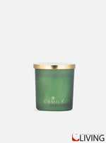 candela agrumi e coriandolo barattolo verde satinato