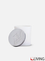 candela aloe vera barattolo velluto bianco
