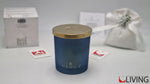 candela cedro e arancio barattolo blu indaco