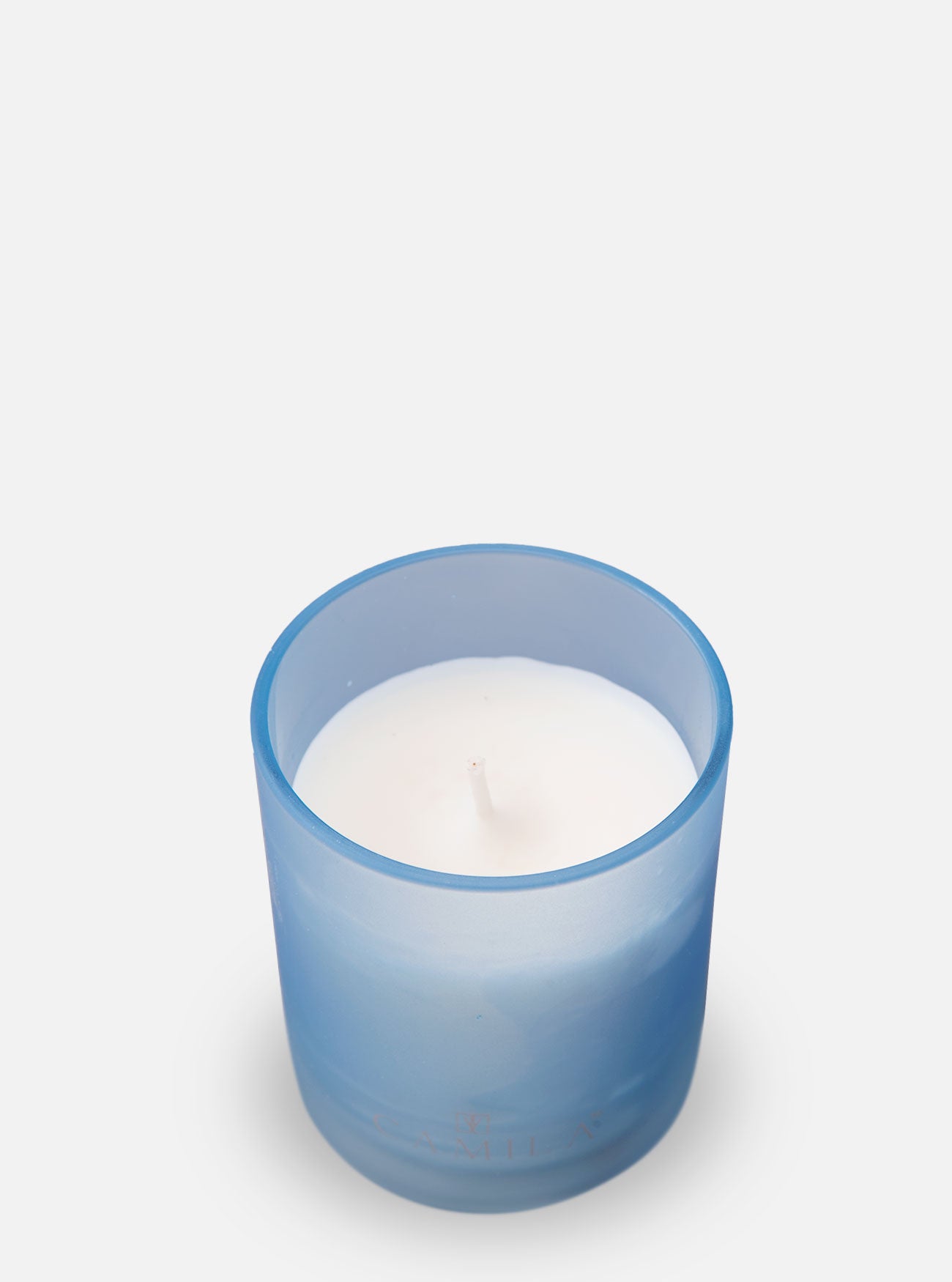 candela fichi e mandorle barattolo celeste satinato