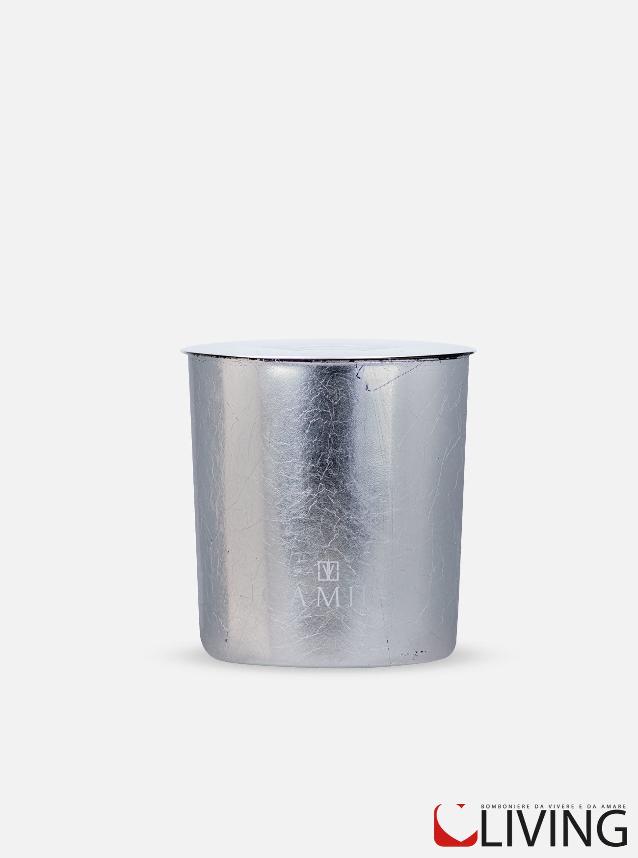 candela fichi e mandorle barattolo foglia argento