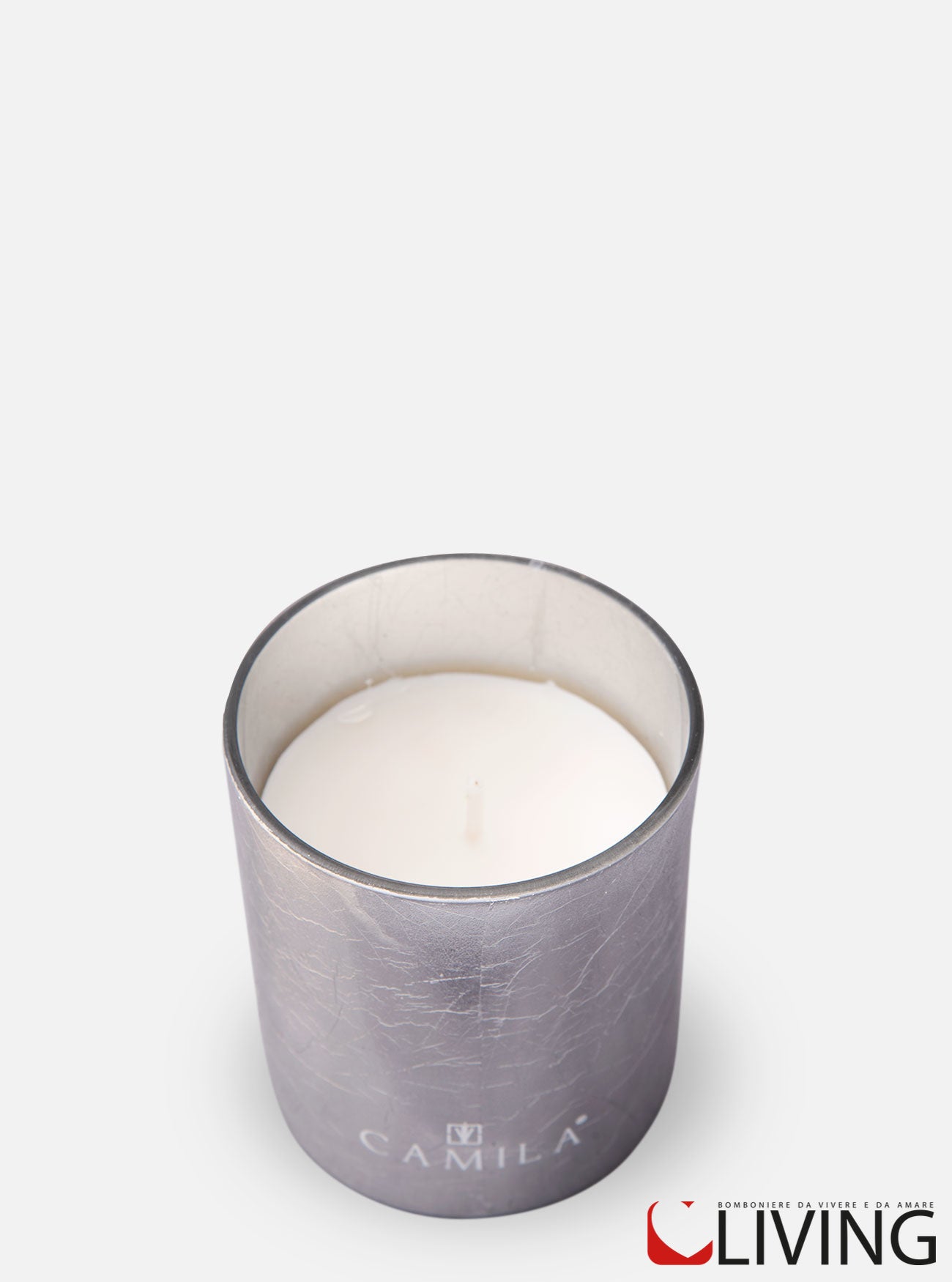 candela fichi e mandorle barattolo foglia argento
