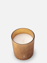 candela fragranza limone e zenzero barattolo foglia oro