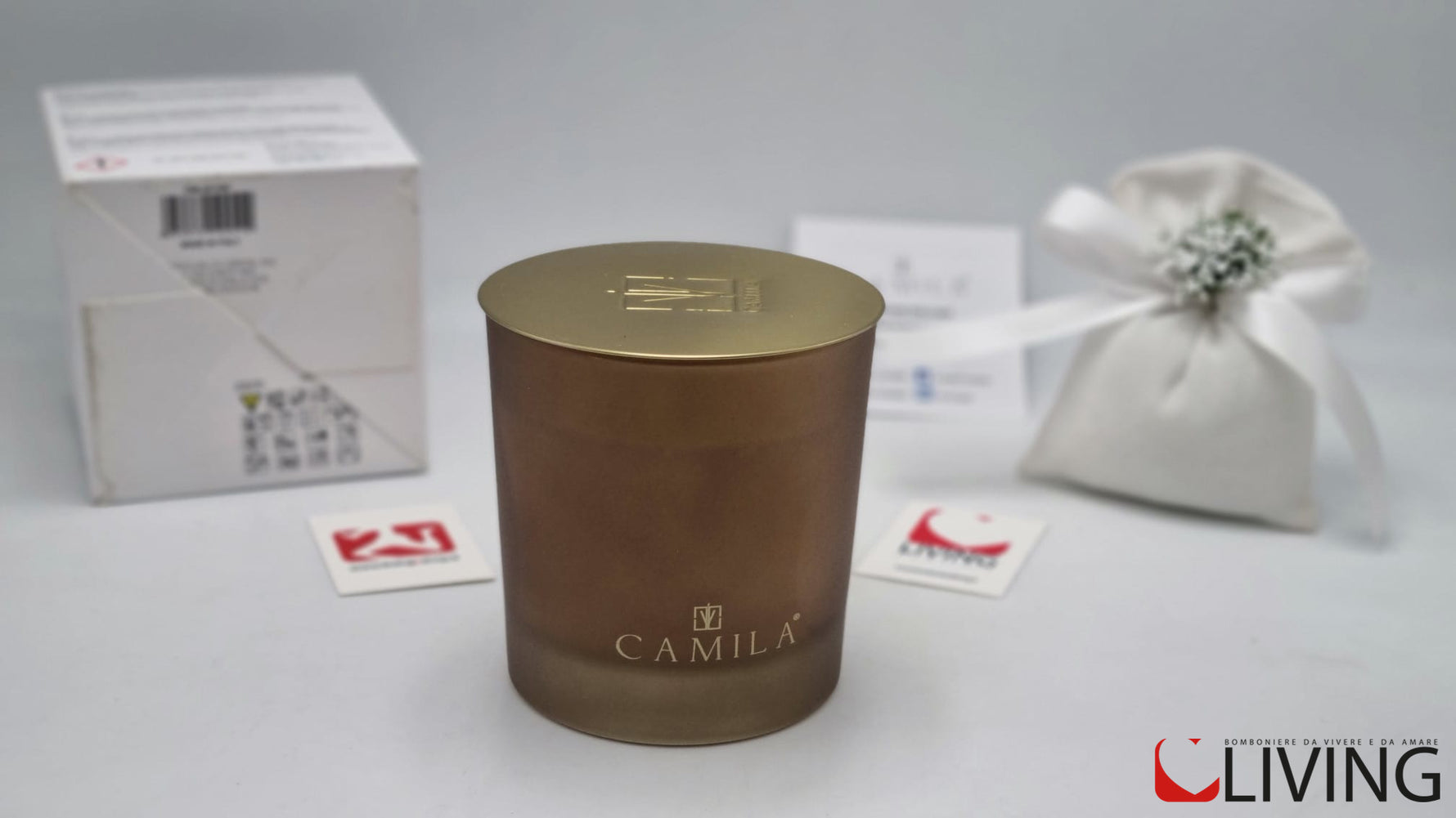 candela fragranza pan speziato barattolo vetro cappuccino satinato