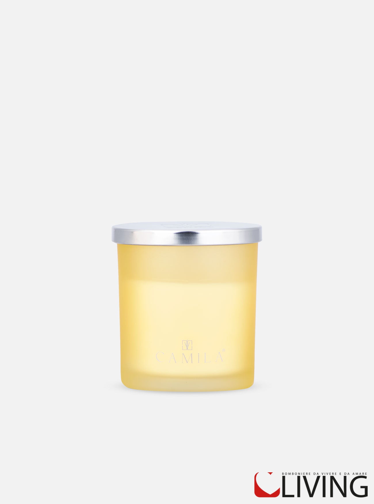 candela limone e zenzero barattolo giallo satinato