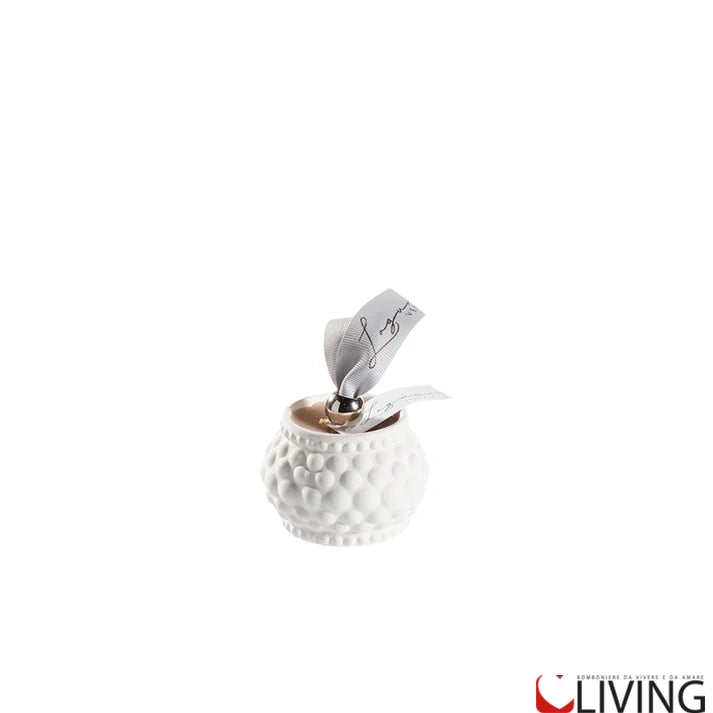 bomboniera candela profumata con vasetto gesso bolle