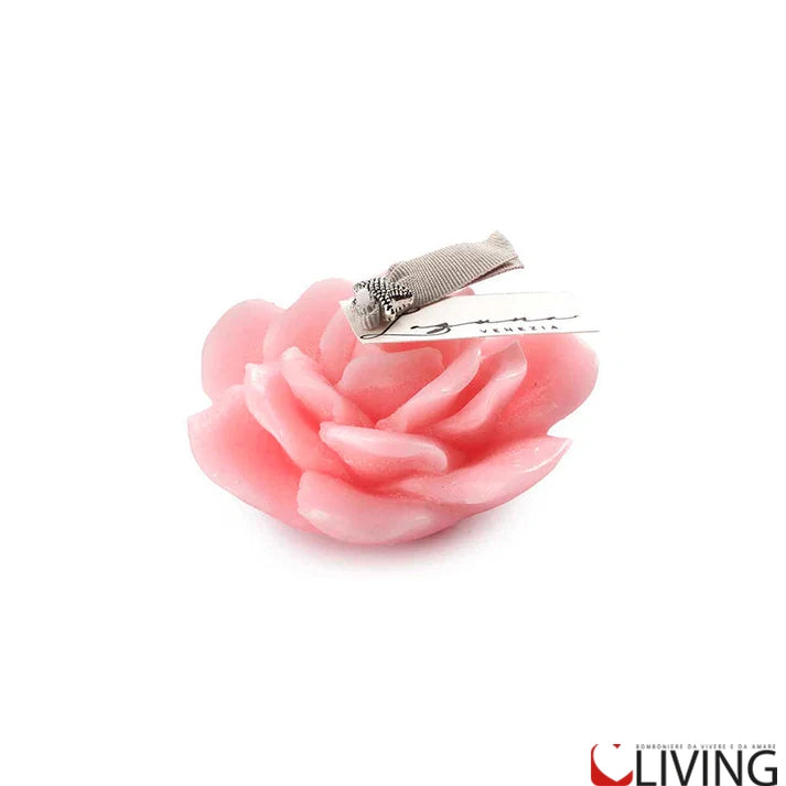 bomboniera candela profumata rosa