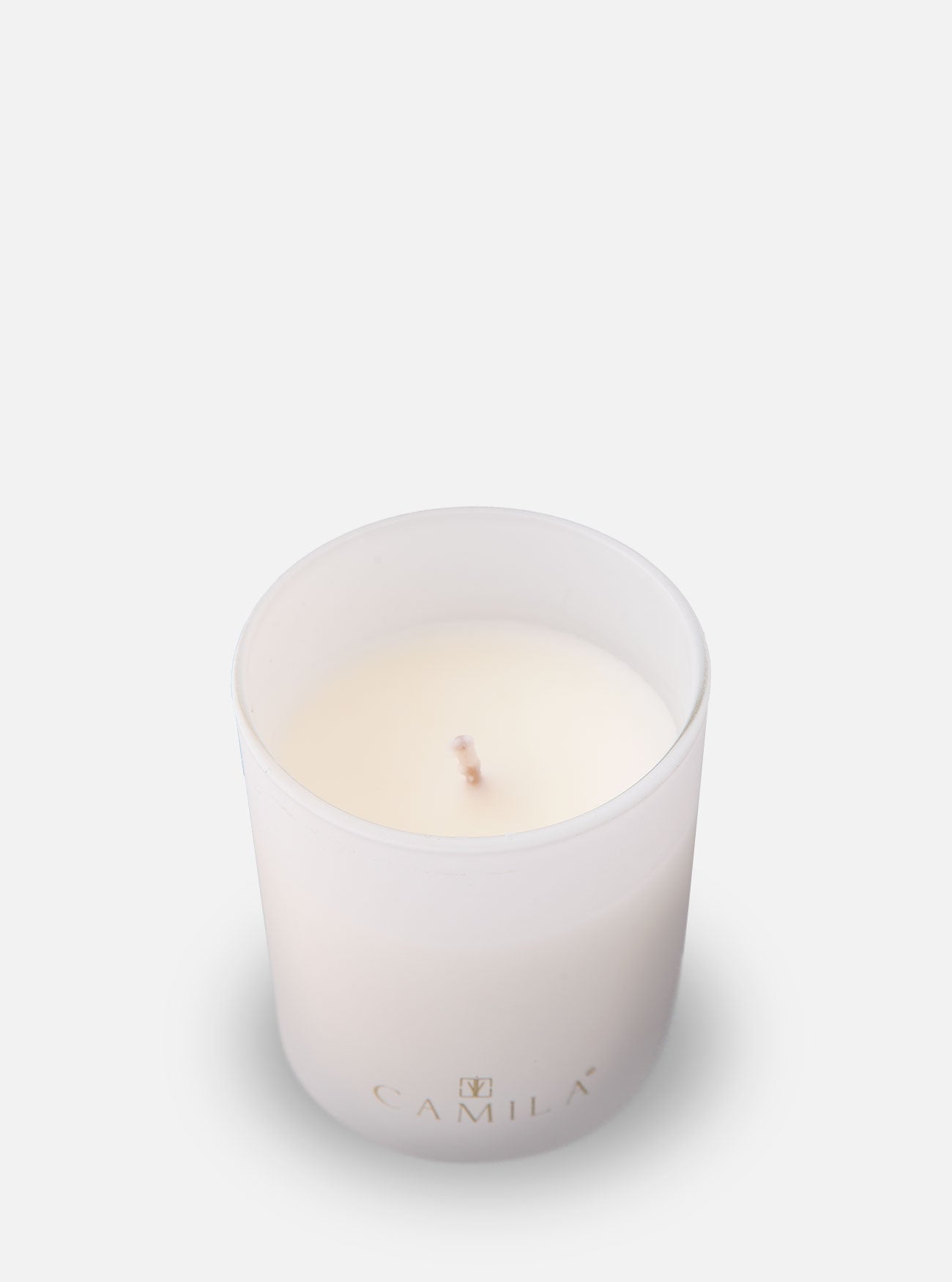 candela zucchero filato barattolo bianco opaco