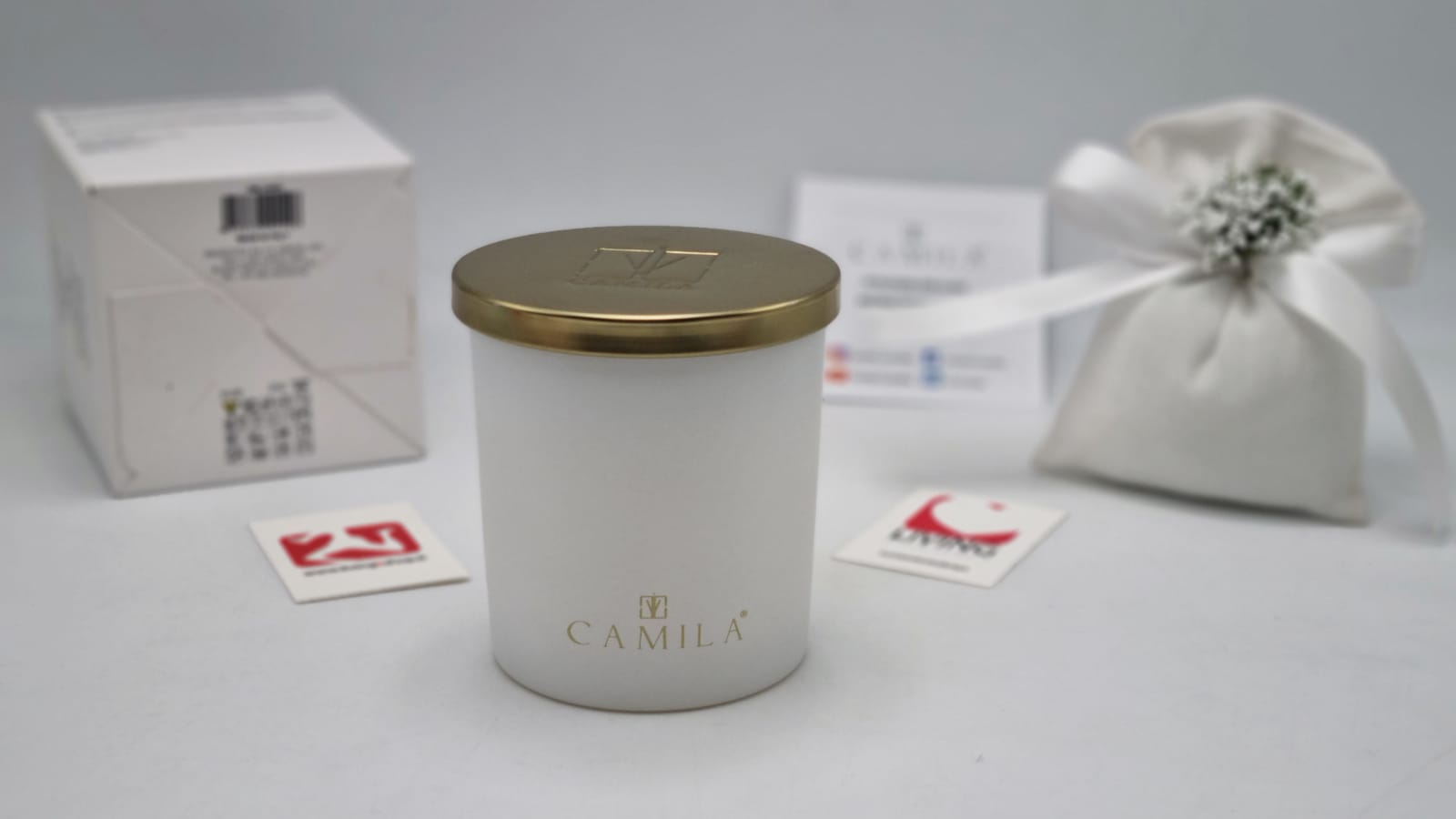 candela zucchero filato barattolo bianco opaco