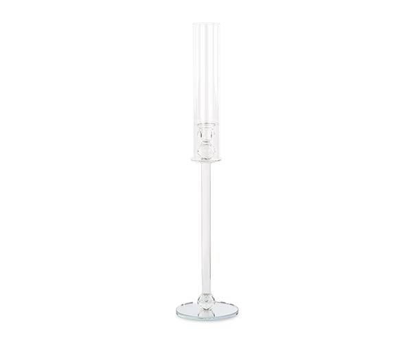Addobbo matrimonio candelabro vetro con paravento